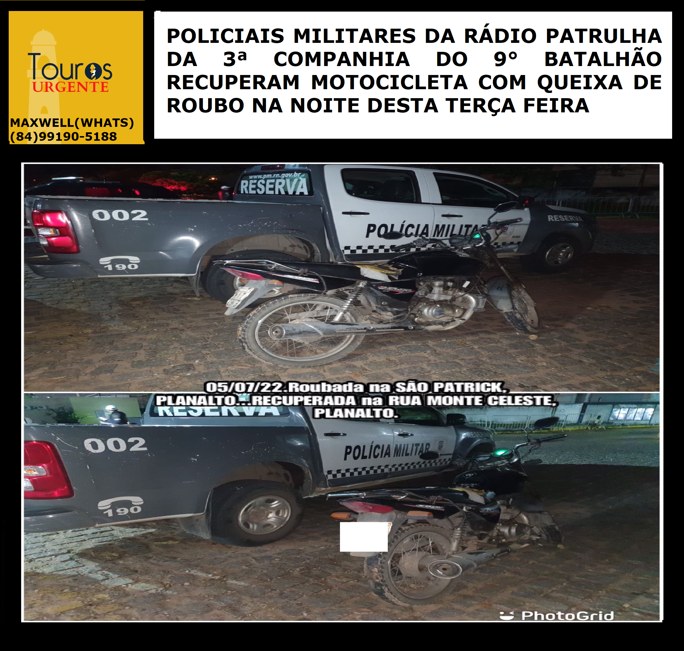 ​POLICIAIS MILITARES DA RÁDIO PATRULHA DA 3ª COMPANHIA DO 9° BATALHÃO